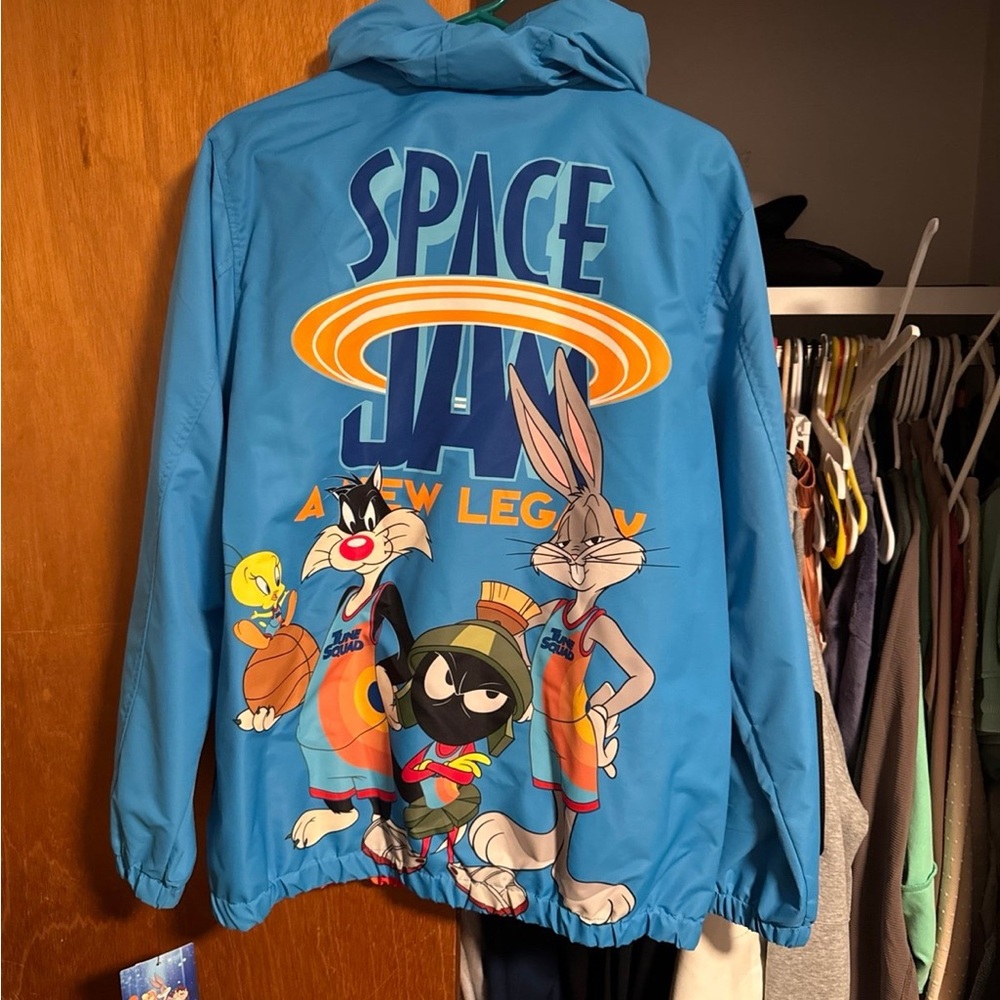 Members Only Space Jam Blue Raincoat